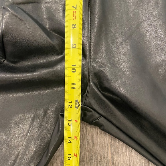 Abercrombie & Fitch Vegan Leather Flare Pant - Picture 10 of 13